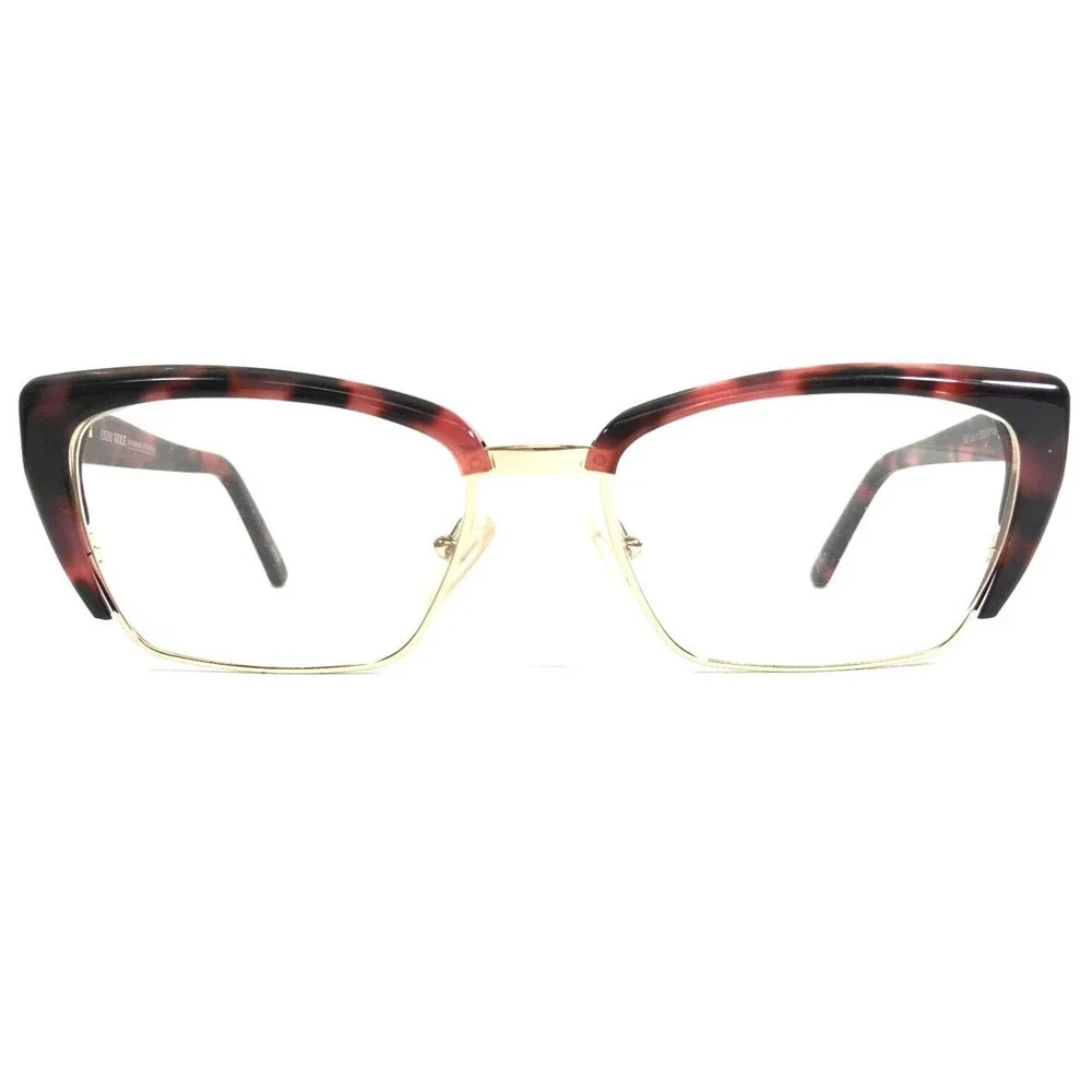 Andy Wolf Eyeglasses Frames 5027 col.h Brown Red Tortoise Gold Cat Eye 53-17-140